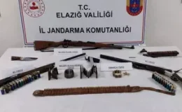 Elazığ’da ruhsatsız silah ve mühimmat ele geçirildi