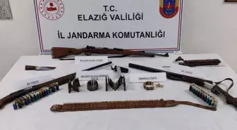 Elazığ’da ruhsatsız silah ve mühimmat ele geçirildi