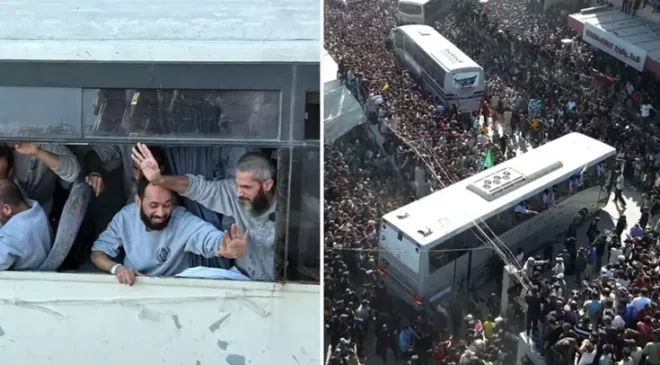 İsrail’in serbest bıraktığı Filistinli esirler Gazze’de