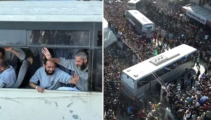 İsrail’in serbest bıraktığı Filistinli esirler Gazze’de