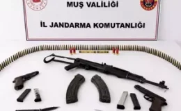 Muş’ta silah ve mühimmat ele geçirildi